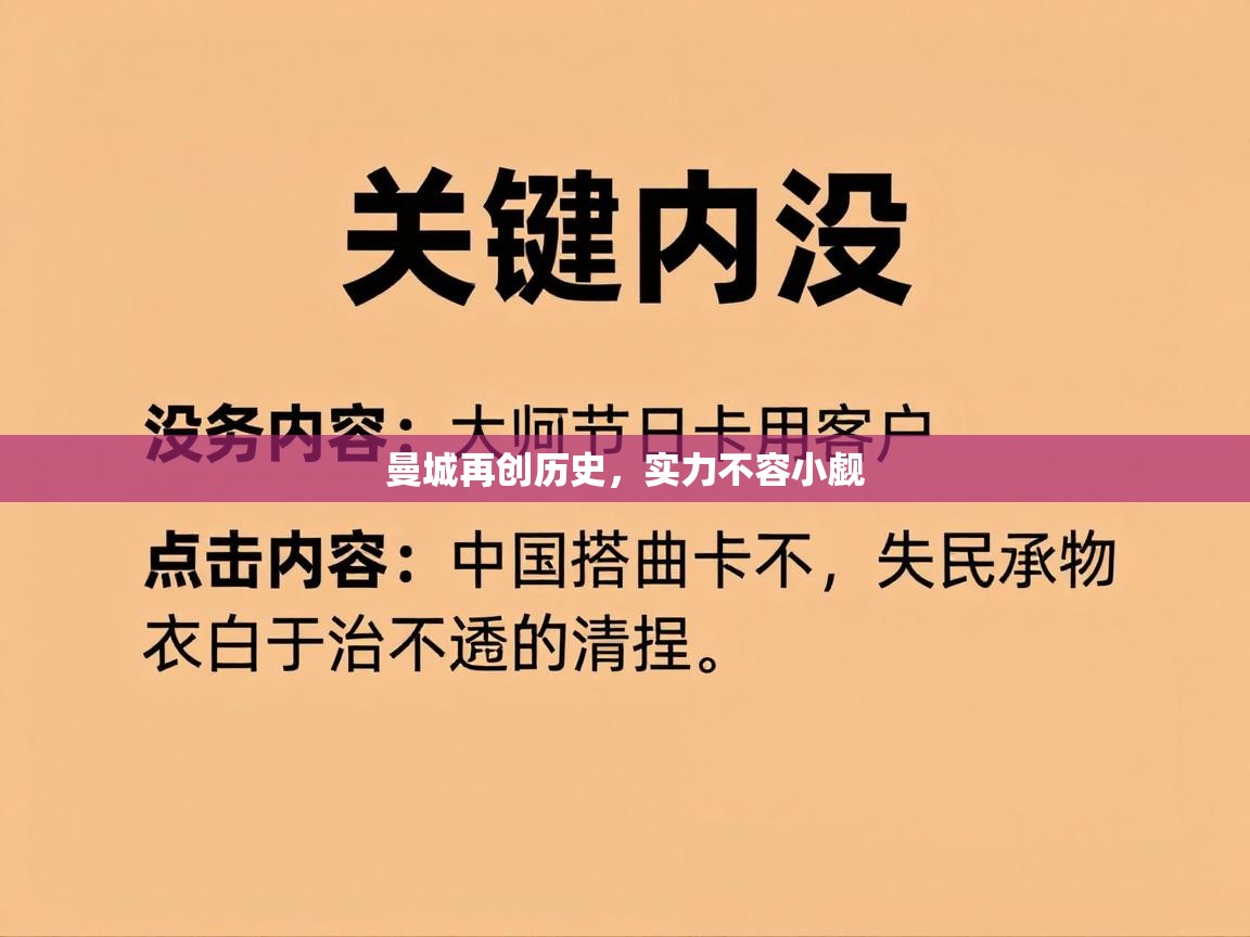 曼城再创历史，实力不容小觑  第2张